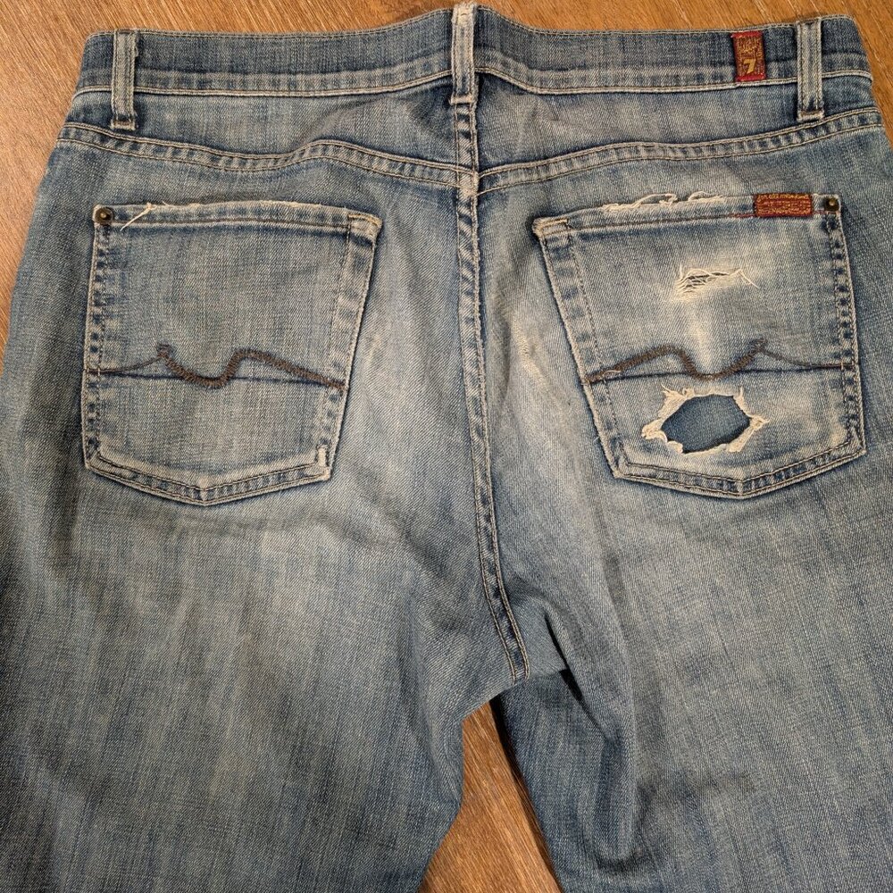 7 For All Mankind Men’s Jeans 32x32 Light Wash Slim Straight Stretch